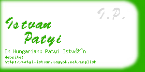 istvan patyi business card